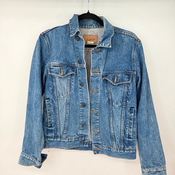 C.S & CO. Patchwork Denim Jean Button Up Jacket - Picture 2 of 3